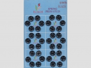 Druckknöpfe schwarz Nr. 383401sw, Größe 10 mm, Karte à 6 Knöpfe
