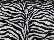 Fell-Imitat Zebra L725-13, Breite ca. 140 cm, Farbe schwarz-weiß