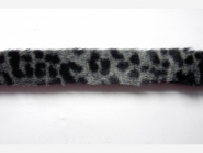 Pelzbesatz Nr. 70500 in grau, schwarzbraun gemustert, Breite ca. 2,5 cm