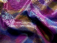 Folienstoff Bubbleprint L738-004 mit buntem Foliendruck, Breite ca. 145 cm, Farbe dunkelviolett