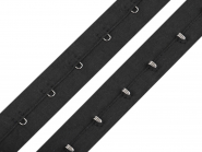 Haken- und Ösenband - Korsettband Nr. 750075-2 in schwarz, Breite ca. 25 mm
