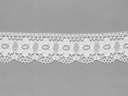 Klöppelspitze 30985_06000, Breite ca. 47 mm, Farbe weiß, Reststück 2 m
