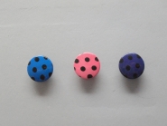 Knopf mit schwarzen Punkten Nr. 6089-28, Größe 28 (ca. 18 mm)