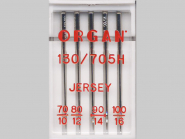 Organ Maschinennadeln Jersey Nr. 020804, Stärke 1 x 70, 1 x 80, 2 x 90 und 1 x 100