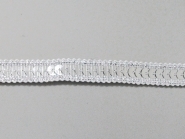 Paillettenband einreihig silber mit Gimpe Nr. 289478-601, Breite ca. 13 mm