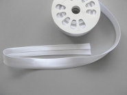 Satin-Schrägband mit Seideneffekt 124130-01 weiß, Breite ca. 16 mm