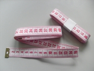 Schneidermaßband weiß/pink, Länge 150 cm, Breite 20 mm