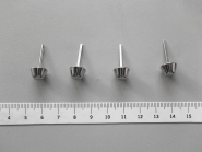 Taschenfuß Metall 417877 Kegelstumpf, Durchmesser ca. 10 mm, Höhe ca. 7 mm
