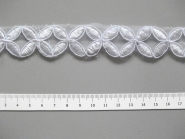 Tüllband bestickt G1712-210 in weiß, Breite ca. 26 mm