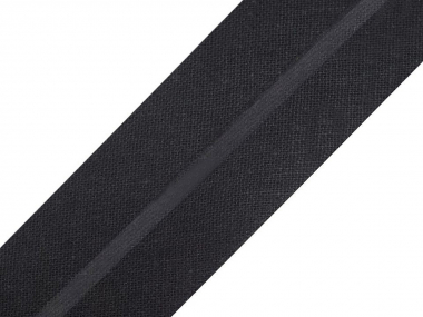 Baumwoll-Schrägband ST-260212 in schwarz, Breite ca. 20 mm