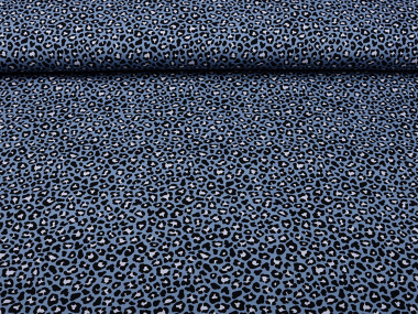 Baumwollstoff Pantherdruck L863-58 in jeansblau