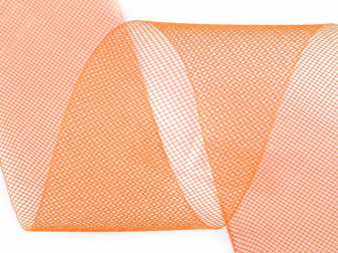Crinoline Versteifungsband fein 080906-08, Breite 5 cm, Farbe 08 orange