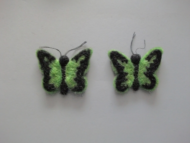 Jim Knopf Filz-Schmetterling Nr. 13396-01, Farbe 01 grün-schwarz
