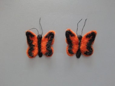 Jim Knopf Filz-Schmetterling Nr. 13396-05, Farbe 05 orange-schwarz