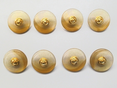 Knopf transparent mit Farbverlauf und Rose gold 71800-34-4, Farbe 4 Brauntöne