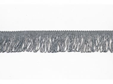 Lurex Schlingen-Fransenborte silber 8818su-04, Breite ca. 4 cm