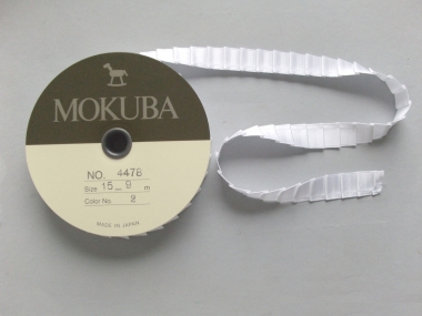 Mokuba Pleat Satin Ribbon Nr. 4478-15-2