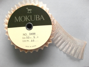 Mokuba Pleated Organdy Ribbon Nr. 0498-50
