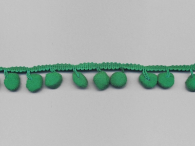 Pomponborte - Bommelborte Nr. 15009-07, Farbe 07 grün