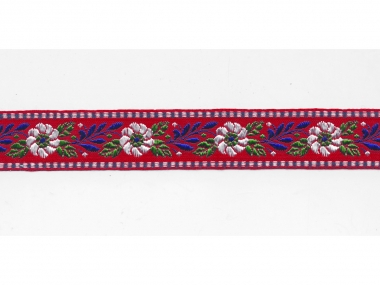 Tirolerband in rot bestickt Nr. 161401-65