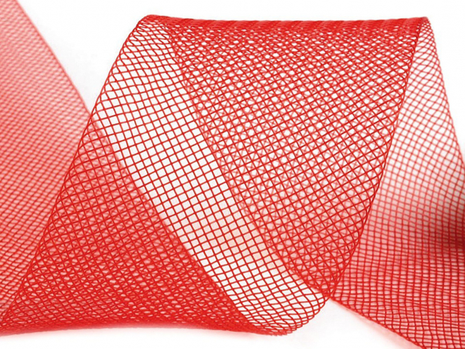 Crinoline Versteifungsband fest S750344-05, Breite 5 cm, Farbe 05 rot