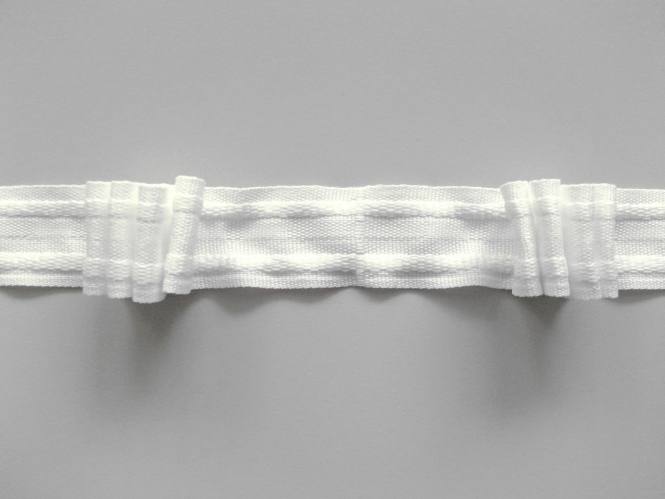 Gardinenband - Faltenband 4-Falten in weiß Nr. 10014, 25 mm