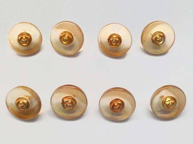 Knopf transparent mit Farbverlauf und Rose gold 71800-24-4, Farbe 4 Brauntöne