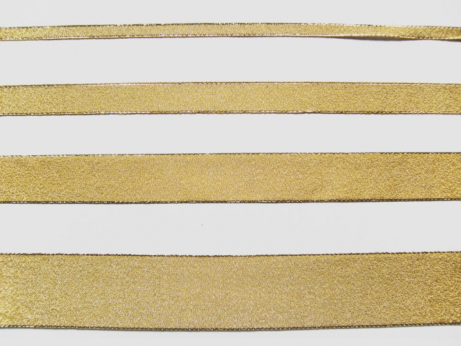 Lurexband Nr. 25197g-38 in gold mit Goldkante, Breite ca. 38 mm