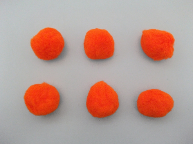 Pompons 500879-06, Farbe 06 orange