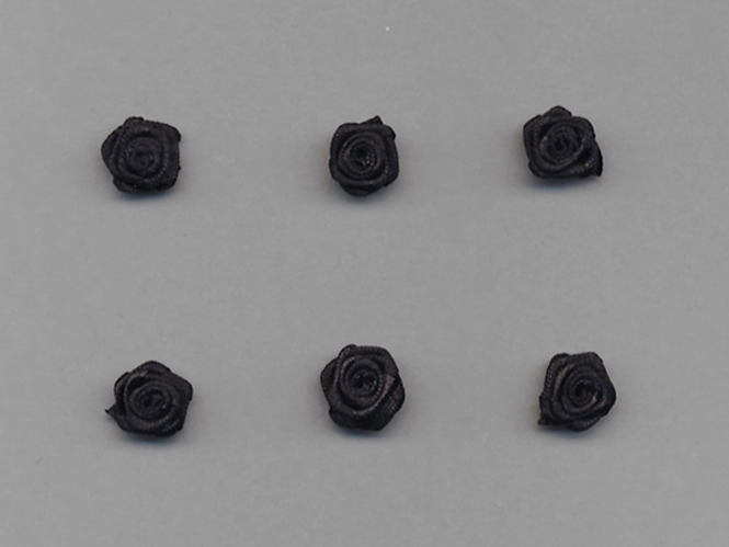 Satinrose R104-030, Farbe schwarz