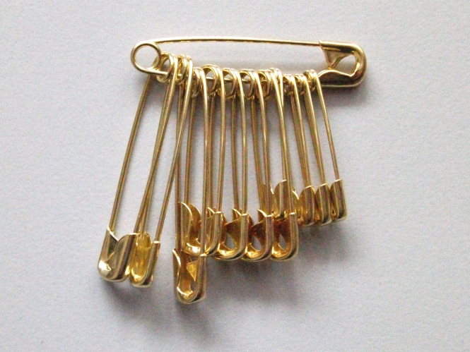 Sicherheitsnadeln Metall goldfarben sortiert Nr. 4363