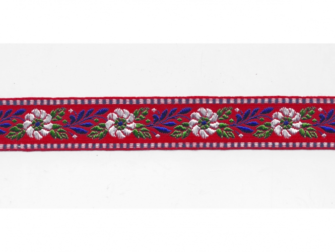 Tirolerband in rot bestickt Nr. 161401-65