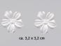 Dekorblume mit Glasperlen Nr. 91489w, Farbe weiß