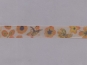 Organzaband 10958-01 mit Blumendruck, Farbe 01 orange
