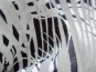 Chiffon-Ausbrenner 60920 mit glänzenden Streifen in silber-schwarz - 2