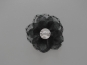 Chiffon-Blumenapplikation Nr. S504 mit Perlen und Strasssteinen - 2