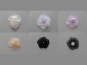 Chiffon-Blumenapplikation Nr. S 504-05 mit Perlen und Strasssteinen, Farbe 05 schwarz - 2